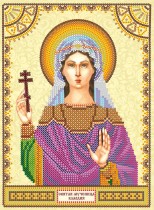 Схема для вышивки иконы бисером на холсте «Святая Клавдия»