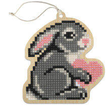 Кристальная ( алмазная) мозаика  " ФРЕЯ" ALVP- 020 подвеска " Кролик" 8. 5 х 9. 5 см