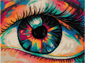 Кристальная ( алмазная) мозаика  " ФРЕЯ" ALPD- 031 на подрамнике " Глаз" 40 х 30 см