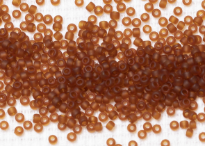 Бисер Япония круглый 15/0 10 г 0941F дымчатый топаз, матовый прозрачный