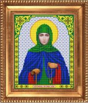 Рисунок на ткани для вышивки бисером И-4203 Святая Преподобная Евдокия 20х24,5см