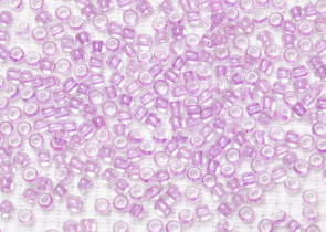 Бисер Япония круглый 11/0 10г 2724 темно-розовый/розово-зеленый, светящийся в темноте