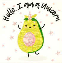 Кристальная ( алмазная) мозаика  " ФРЕЯ" ALBP- 284 постер " Счастливый авокадо" 20 х 20 см