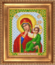 Рисунок на ткани для вышивки бисером И-5040 Пресвятая Богородица Отрада и Утешение 13,5х17см