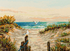 Кристальная ( алмазная) мозаика  " ФРЕЯ" ALPD- 050 на подрамнике " На берегу" 40 х 30 см