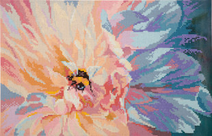 Кристальная ( алмазная) мозаика  " ФРЕЯ" ALVR- 227 " Шмель на пионе" 40 х 25 см