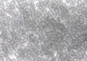 Бисер Япония круглый 15/0 10 г 0009F светло-серый, матовый прозрачный