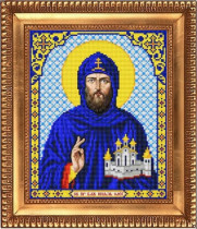 Рисунок на ткани для вышивки бисером И-4170 Святой Преподобный Благоверный Князь Олег Брянский 20х24,5см
