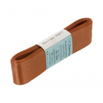 Лента атласная 25 мм ( 1 ") "Gamma" ФАСОВКА 5.4 м №037 св.коричневый