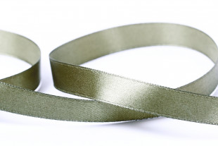 Лента атласная 12 мм ( 1/2 ") "Gamma" №032 хаки 33 метра