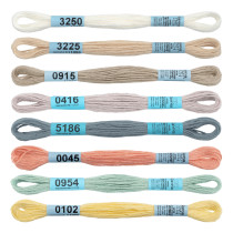 Нитки для вышивания Gamma набор мулине " MOULINE" 100% хлопок 8 x 8 м pastel