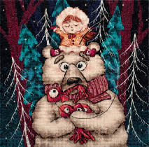 Набор для вышивания " PANNA" VK- 7304 " Зимняя рыбалка" 17 х 17 см