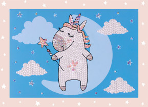 Кристальная ( алмазная) мозаика  " ФРЕЯ" ALVS- 028 мини- картинка " Выше облаков" 19. 5 х 14 см