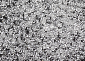 Бисер Япония круглый 11/0 10г 2711 хрусталь/светло-синий, светящийся в темноте