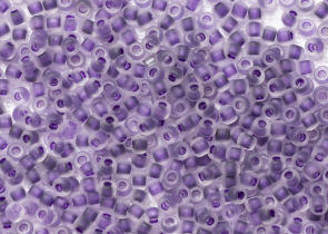 Бисер Япония круглый 11/0 10г 0774FM хрусталь/виноград матовый, радужный окрашенный изнутри