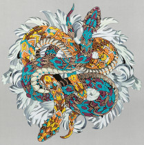 Кристальная ( алмазная) мозаика  " ФРЕЯ" ALBP- 278 постер " Сплетение" 30 х 30 см