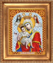 Рисунок на ткани для вышивки бисером И-5005 Пресвятая Богородица Достойно есть 13,5х17см