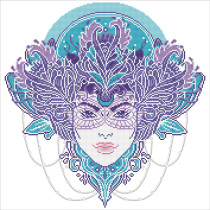 Кристальная ( алмазная) мозаика  " ФРЕЯ" ALV- 113 " Богемный стиль" 50 х 50 см