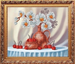 Рисунок на ткани для вышивки бисером  К-3121 Нежный букет