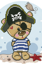 Кристальная ( алмазная) мозаика  " ФРЕЯ" ALV- 100 " Маленький пират" 20 х 30 см
