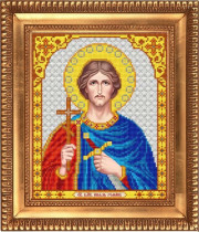 Рисунок на ткани для вышивки бисером И-4118 Святой Благоверный Князь Роман Рязанский 20х24,5см