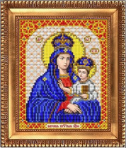 Рисунок на ткани для вышивки бисером И-5044 Пресвятая Богородица Барская 13,5х17см