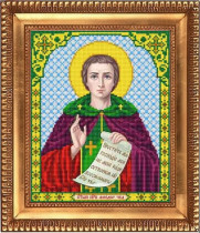 Рисунок на ткани для вышивки бисером И-4186 Святой Преподобный Федор Чудотворец 20х24,5см