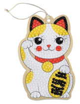 Кристальная ( алмазная) мозаика  " ФРЕЯ" ALVP- 024 подвеска " Манэки- нэко" 6 х 9 см
