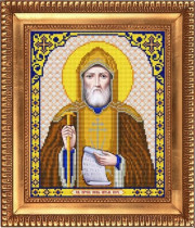 Рисунок на ткани для вышивки бисером И-4175 Святой Преподобный Иов Печерский 20х24,5см