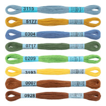 Нитки для вышивания Gamma набор мулине " MOULINE" 100% хлопок 8 x 8 м natural