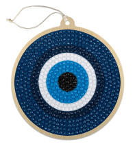 Кристальная ( алмазная) мозаика  " ФРЕЯ" ALVP- 021 подвеска " Глаз от сглаза" 8 х 8 см