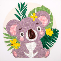 Кристальная ( алмазная) мозаика  " ФРЕЯ" ALBP- 314 постер " Милая коала" 20 х 20 см