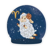 Кристальная ( алмазная) мозаика  " ФРЕЯ" ALVM- 058 магнит " Знаки зодиака. Овен" 9 х 9 см