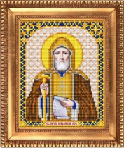 Рисунок на ткани для вышивки бисером И-5175 Святой Преподобный Иов Печерский 13,5х17см