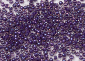 Бисер Япония круглый 11/0 10 г 0928 розалин/пурпурный радужный, окрашенный изнутри