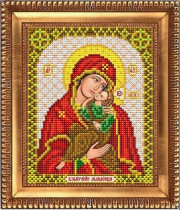 Рисунок на ткани для вышивки бисером И-5027 Пресвятая Богородица Взыграние младенца 13,5х17см