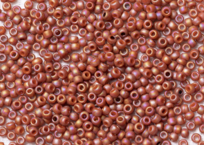 Бисер Япония круглый 11/0 10 г 2641F оранжевый, матовый радужный полуглазурь