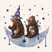 Кристальная ( алмазная) мозаика  " ФРЕЯ" ALBP- 300 постер " Верхом на луне" 30 х 30 см