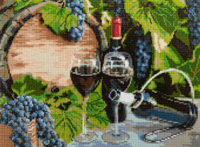 Кристальная ( алмазная) мозаика  " ФРЕЯ" ALPD- 062 на подрамнике " Виноградный день" 30 х 40 см