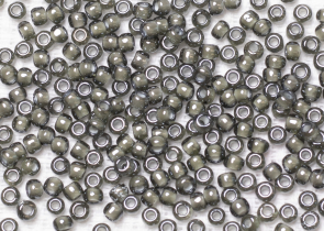 Бисер Япония круглый 11/0 10г 0371 черный алмаз/белый, окрашенный изнутри