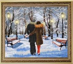 Рисунок на ткани для вышивки бисером  К-3085 Прекрасный декабрьский вечер