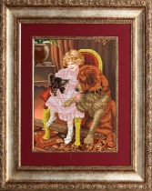 Рисунок на ткани для вышивки бисером  К-3143-ш Знакомство