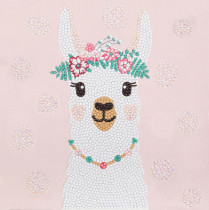 Кристальная ( алмазная) мозаика  " ФРЕЯ" ALBP- 269 постер " Лама" 20 х 20 см