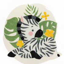 Кристальная ( алмазная) мозаика  " ФРЕЯ" ALBP- 313 постер " Милая зебра" 20 х 20 см