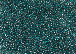 Бисер Япония MIYUKI Seed Beads 15/0 5г 1424 окрашенный бирюзовый серебряная линия внутри