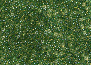 Бисер Япония MIYUKI Seed Beads 15/0 5г 0331 светло-топаз радужный изумрудная линия внутри