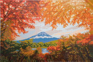 Кристальная ( алмазная) мозаика  " ФРЕЯ" ALVR- 238 " Осень в Японии" 60 х 40 см