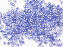 Бисер Япония MIYUKI Delica цилиндрический 11/0 5г DB-0243 средний синий с цветной линией блестящий кристалл