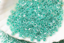 Бисер Япония MIYUKI Delica цилиндрический 11/0 5г DB-0238 зеленый аква с цветной линией блестящий кристалл