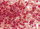 Бисер Япония MIYUKI Delica цилиндрический 11/0 5г DB-0282 янтарный/киноварь с цветной линией